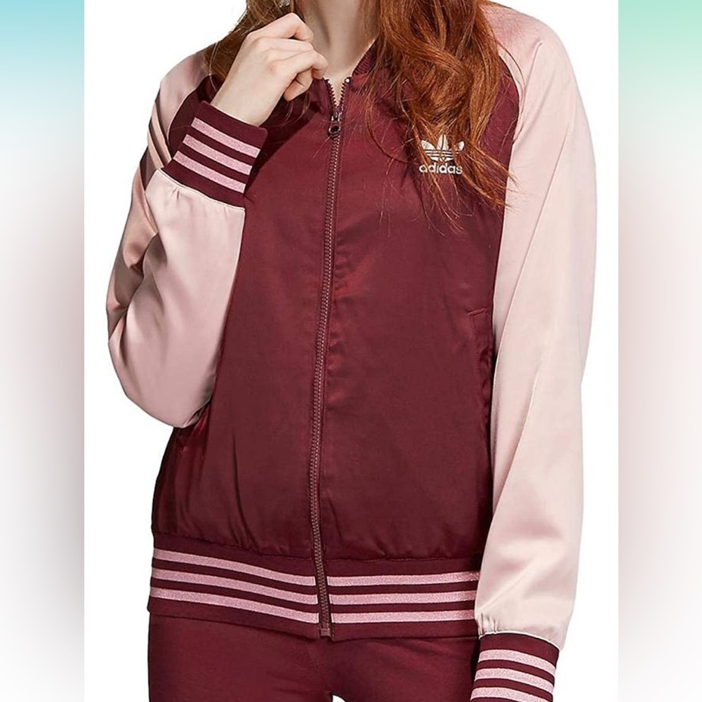 Adidas Satin Bomber Jacket size small